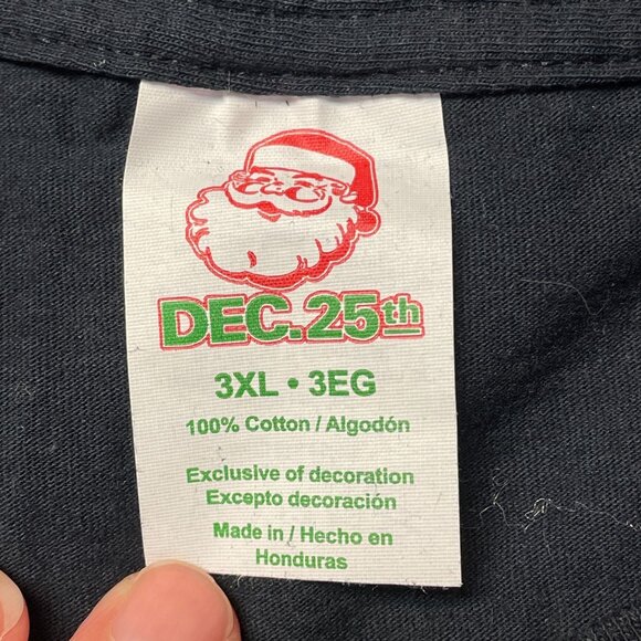 Dec. 25th Womens CAT CHRISTMAS Top Sz XXXL 3X Short Sleeve Ugly HOLIDAY T-shirt - Picture 11 of 12